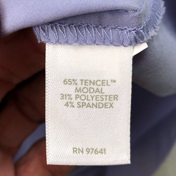 J. Jill Womens Shirt Medium Long Sleeve Button Up Lavender Pockets Casual Travel - Picture 7 of 10